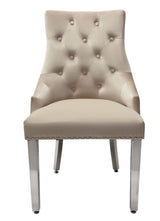 1M Square Dining Table + 4 Valentino Dining chairs Lion Knocker