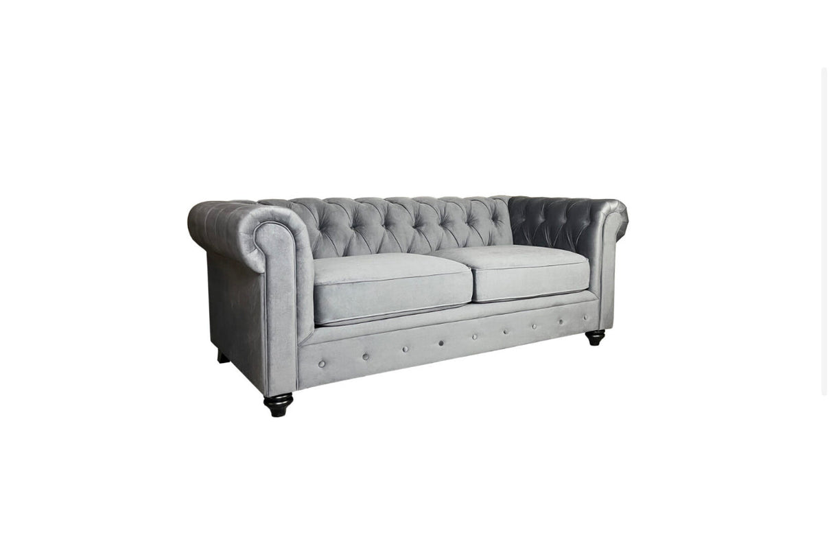 CHESTERFIELD SOFA 3+2 FABRIC – GREY
