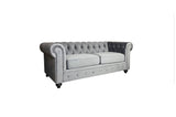 CHESTERFIELD SOFA 3+2 FABRIC – GREY