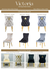 Victoria cream and gold Dining Chairs with Ring Knocker