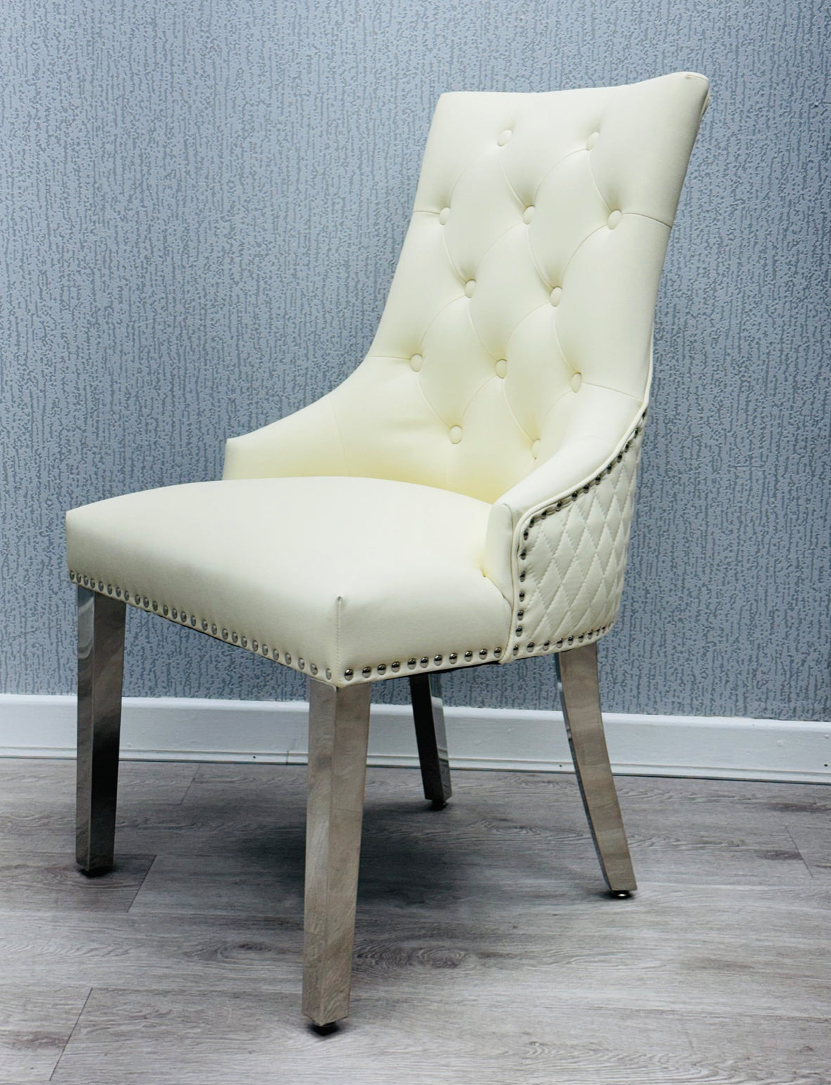 Majestic Dining Chair Pu Leather Lion Knocker