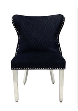 1M Square Dining Table + 4 Valentino Dining chairs Lion Knocker