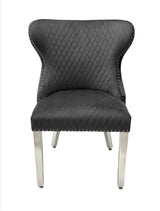 Louise Marble Dining Table With Valentino Lion Knocker Dining Chairs