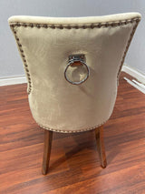 2M Marble Table With Valencia Dark Grey Ring Knocker Chairs