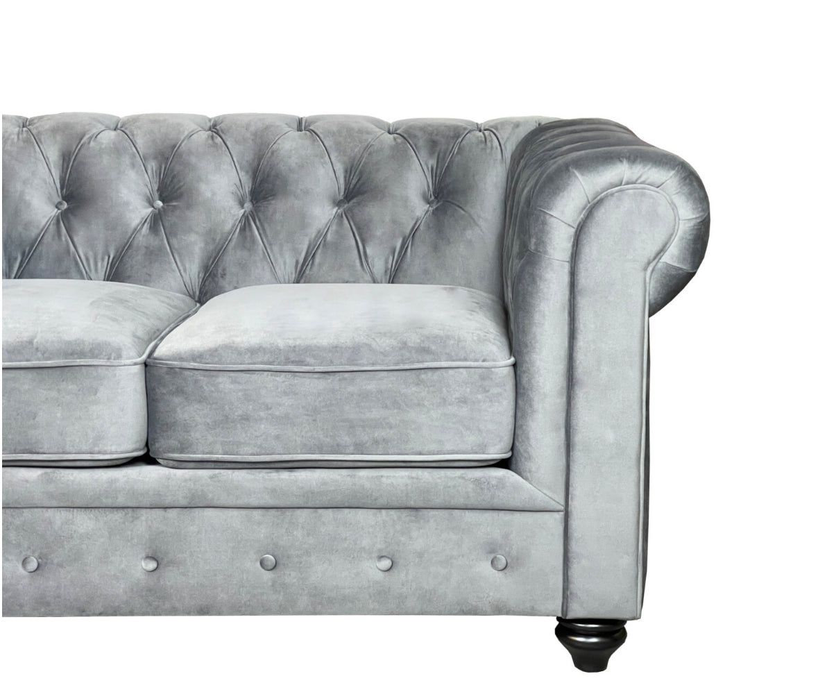 CHESTERFIELD SOFA 3+2 FABRIC – GREY