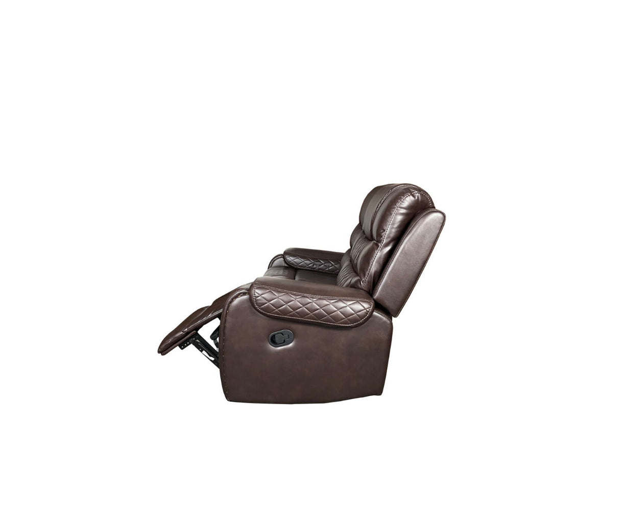 ALASKA 3+2 RECLINER LEATHER AIRE SOFA – BROWN