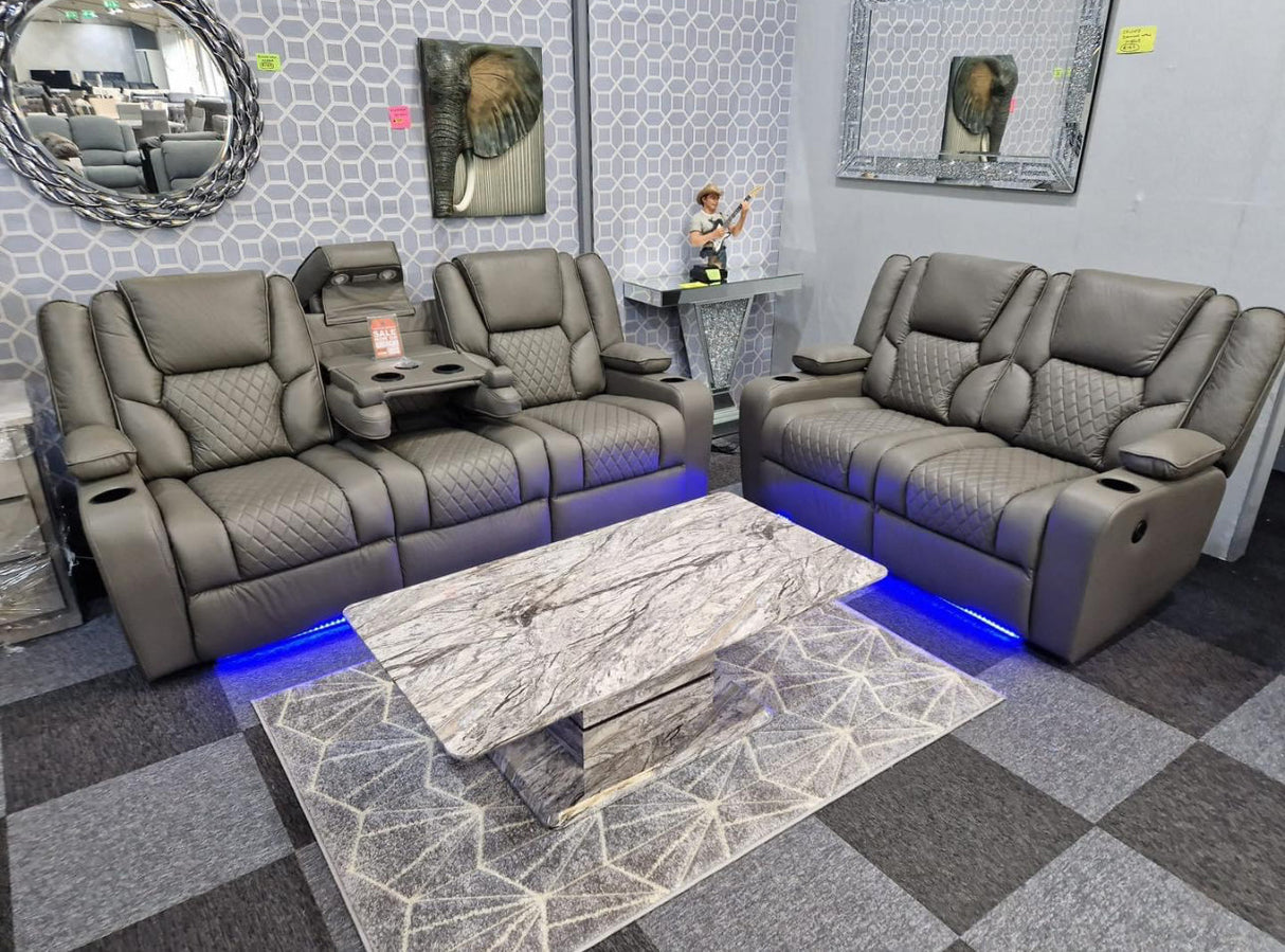 Roma Electric Recliner 3 Seater sofa +  Electric Recliner 2 Seater Genuine Leather