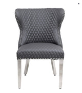 1M Square Dining Table + 4 Valentino Dining chairs Lion Knocker