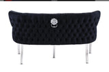Louis Marble Dining Table + Valentino Dining Chairs Lion knocker Dark Grey & Valentino Bench Dark Grey