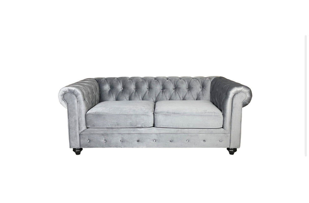 CHESTERFIELD SOFA 3+2 FABRIC – GREY