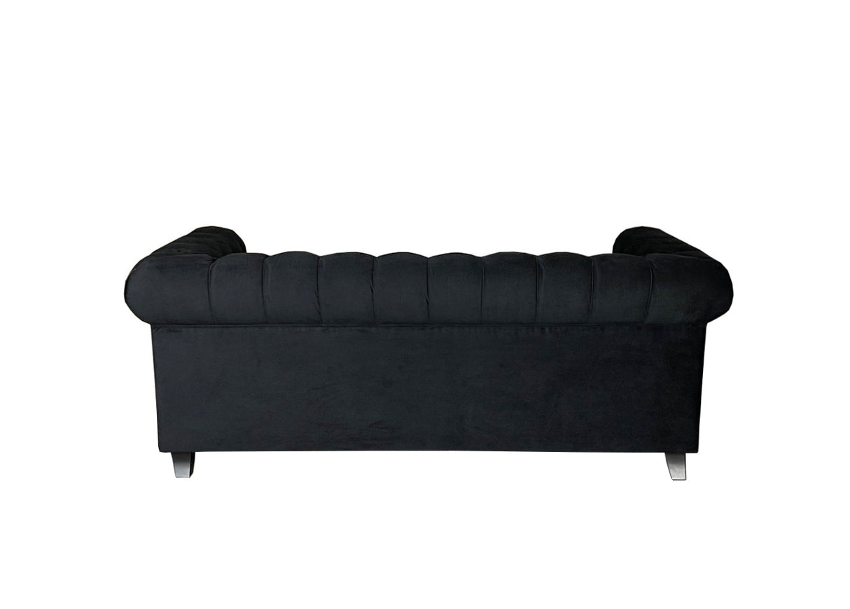CHESTERFIELD Sofa 3+2 FABRIC – BLACK