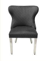 Arianna Marble Dining Table Black With 4 Valentino Black Lion Knocker Chairs