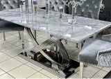 Rome 1.8m Grey Marble Dining Table Only