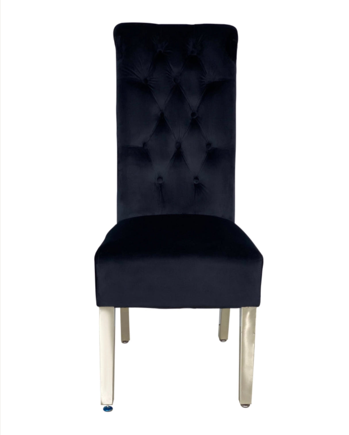 1M Square Dining Table + 4 Valentino Dining chairs Lion Knocker