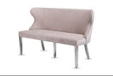 Louis Marble Dining Table + Valentino Dining Chairs Lion knocker Dark Grey & Valentino Bench Dark Grey