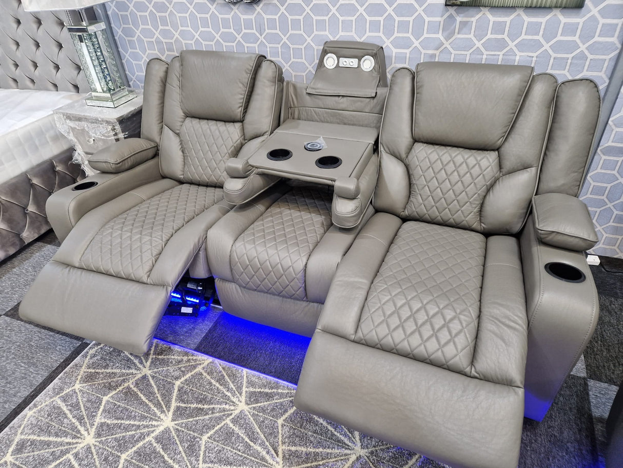 Roma Electric Recliner 3 Seater sofa +  Electric Recliner 2 Seater Genuine Leather