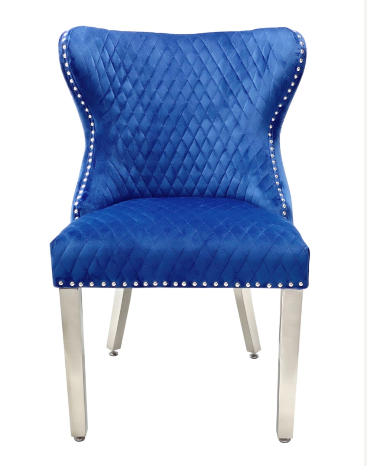 1M Square Dining Table + 4 Valentino Dining chairs Lion Knocker