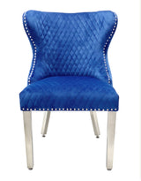 1M Square Dining Table + 4 Valentino Dining chairs Lion Knocker