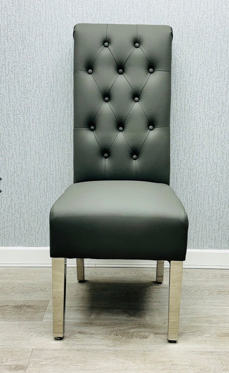 Sofia Dining Chair Leather Lion Knocker