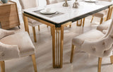 Sorrento Rectangle Ceramic Gold Table