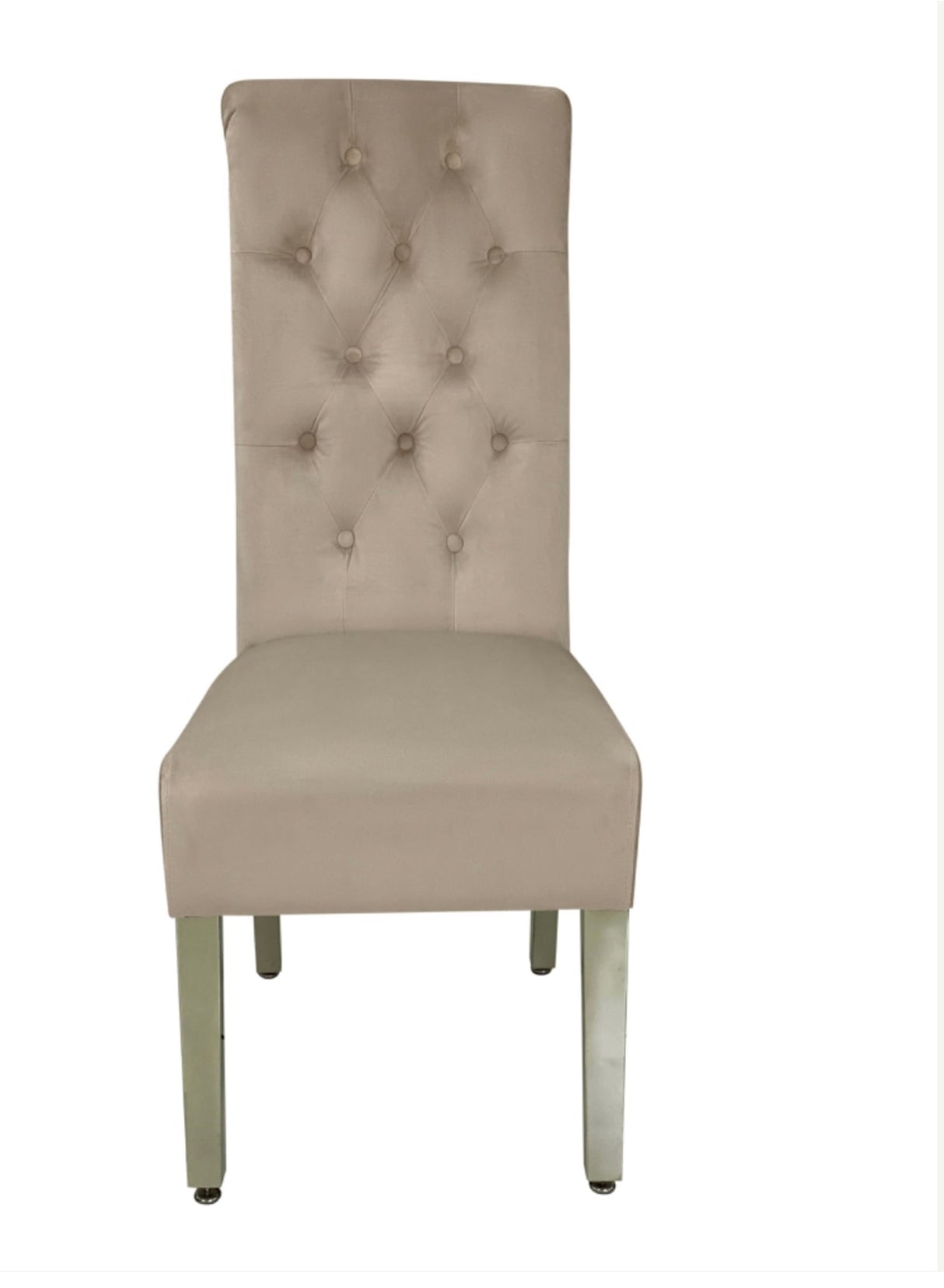 1M Square Dining Table + 4 Valentino Dining chairs Lion Knocker