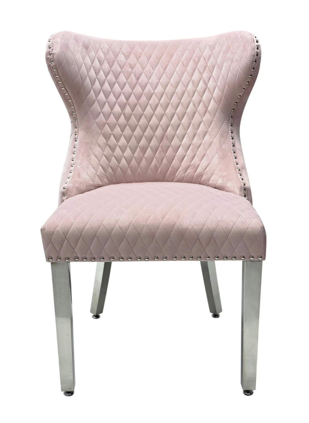 Louise Marble Dining Table With Valentino Lion Knocker Dining Chairs