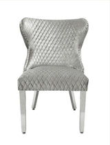 Louis 1.8M Marble Dining Table With Valentino Dark Grey Lion Knocker Chairs
