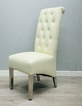 Louis Marble Dining Table + Sofia Dining Chairs Lion Knocker