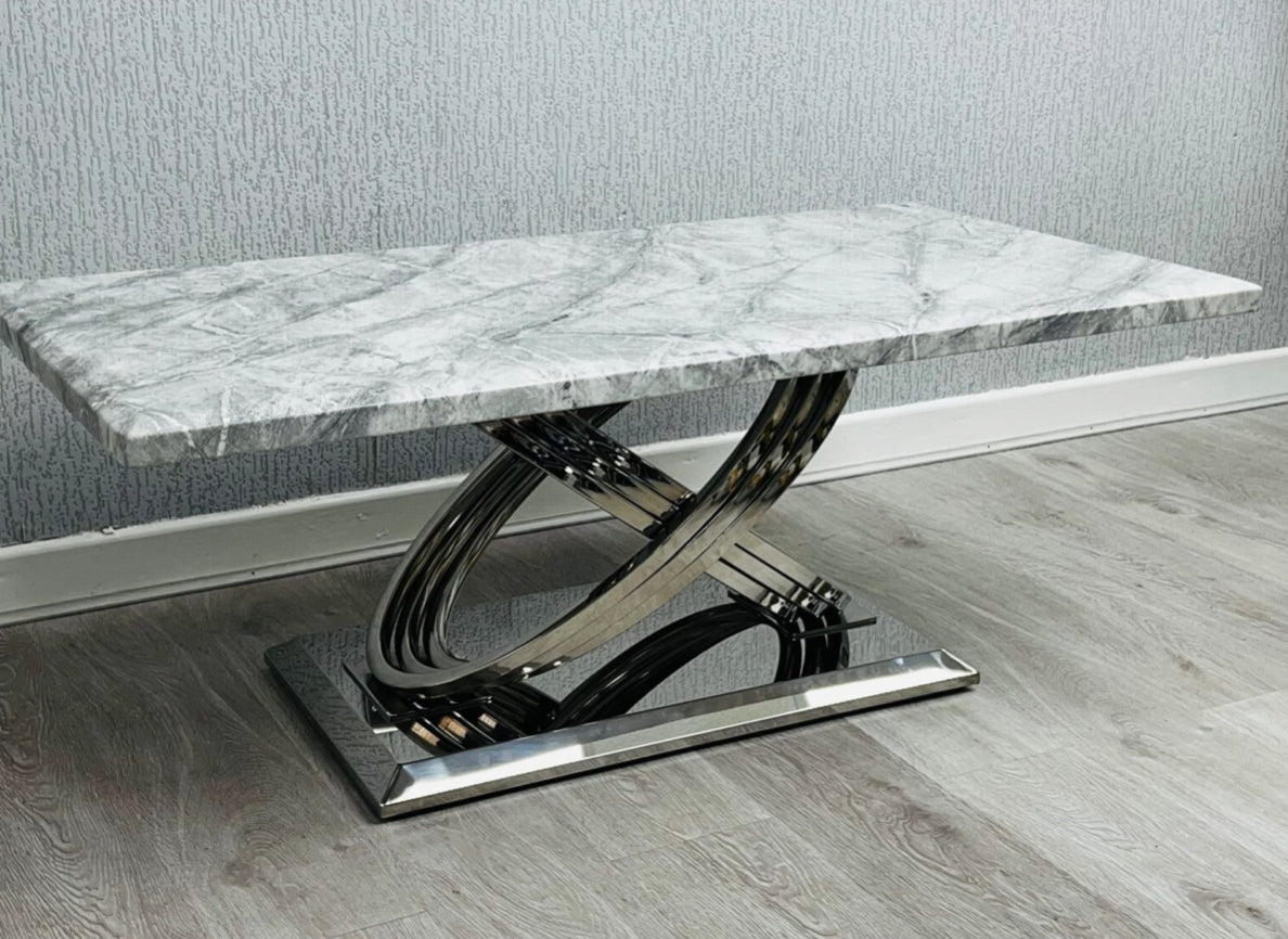 Elina Light Grey Marble Coffee Table
