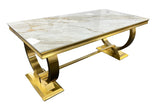 Chelsea 1.8M Gold Dining Table