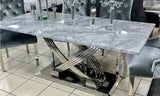 Rome 1.8m Grey Marble Dining Table Only