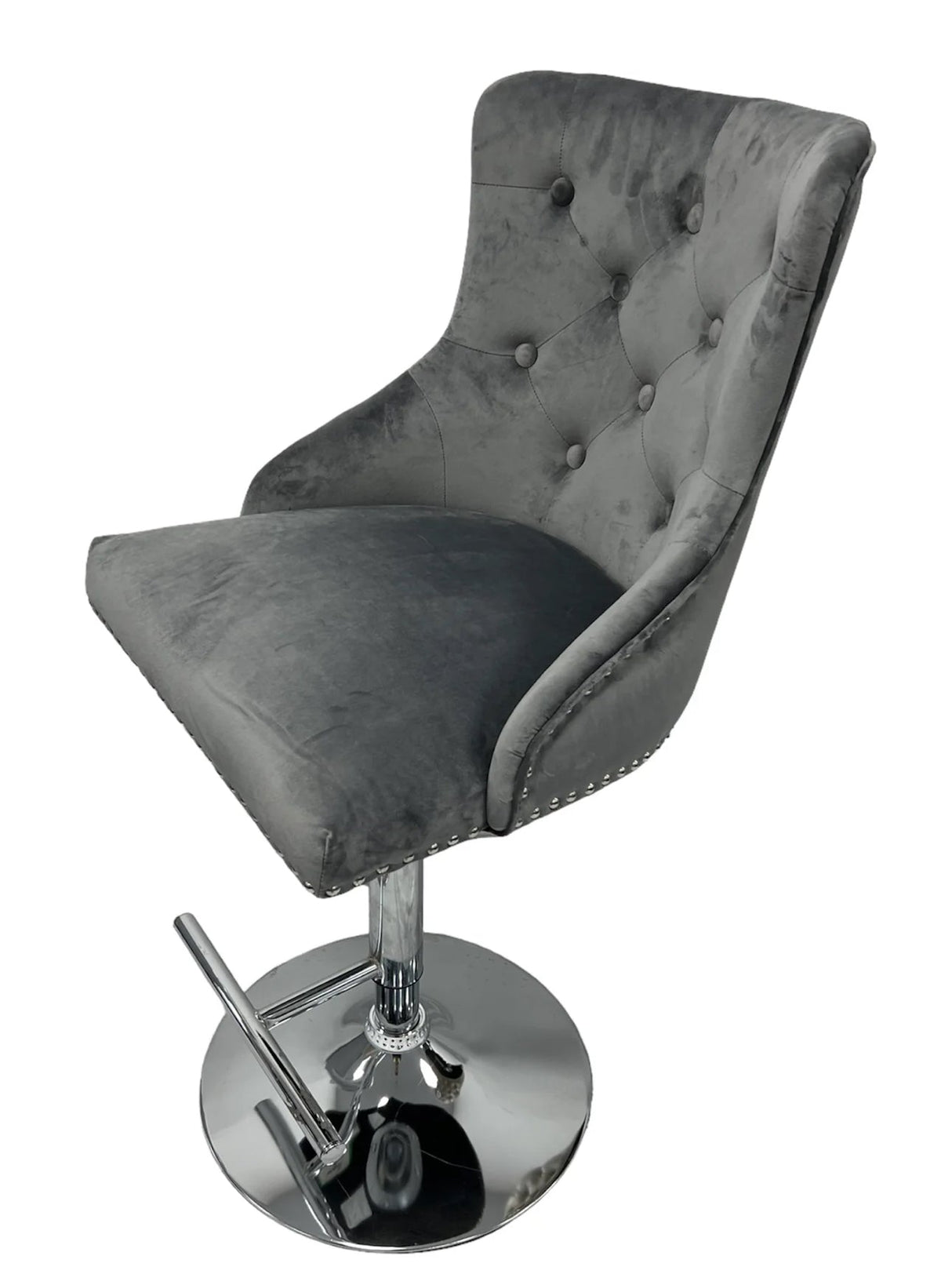 Valencia Bar Stool Ring Knocker Dark Grey