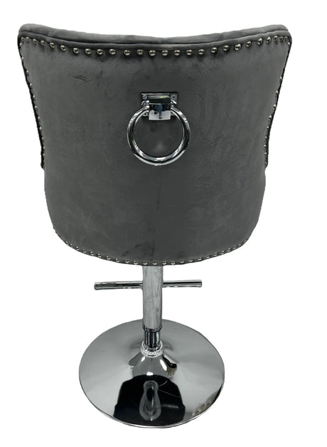 Valencia Bar Stool Ring Knocker Dark Grey