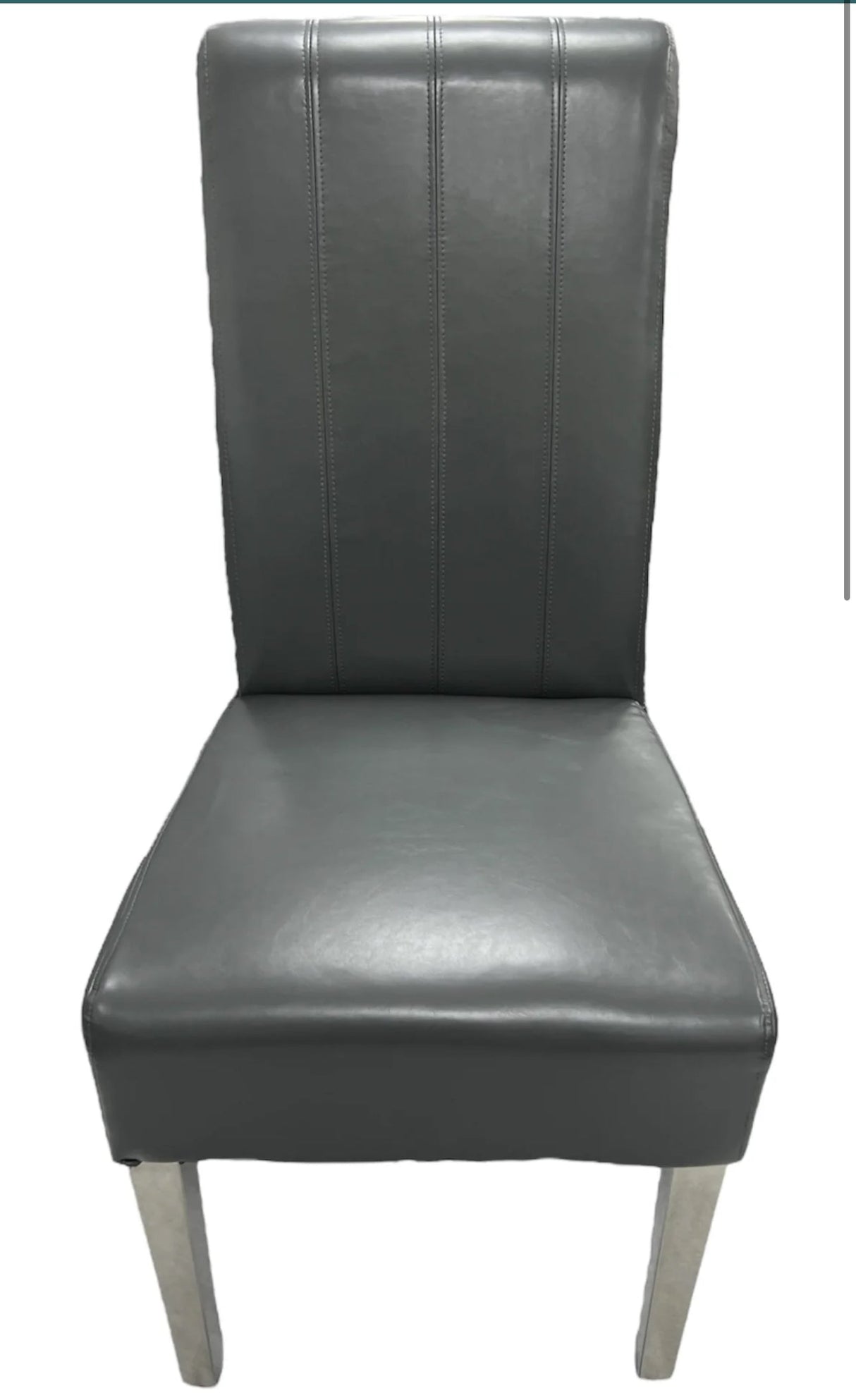 Ariel Marble Dining Table Light Grey   With Emma Dark Grey Chairs