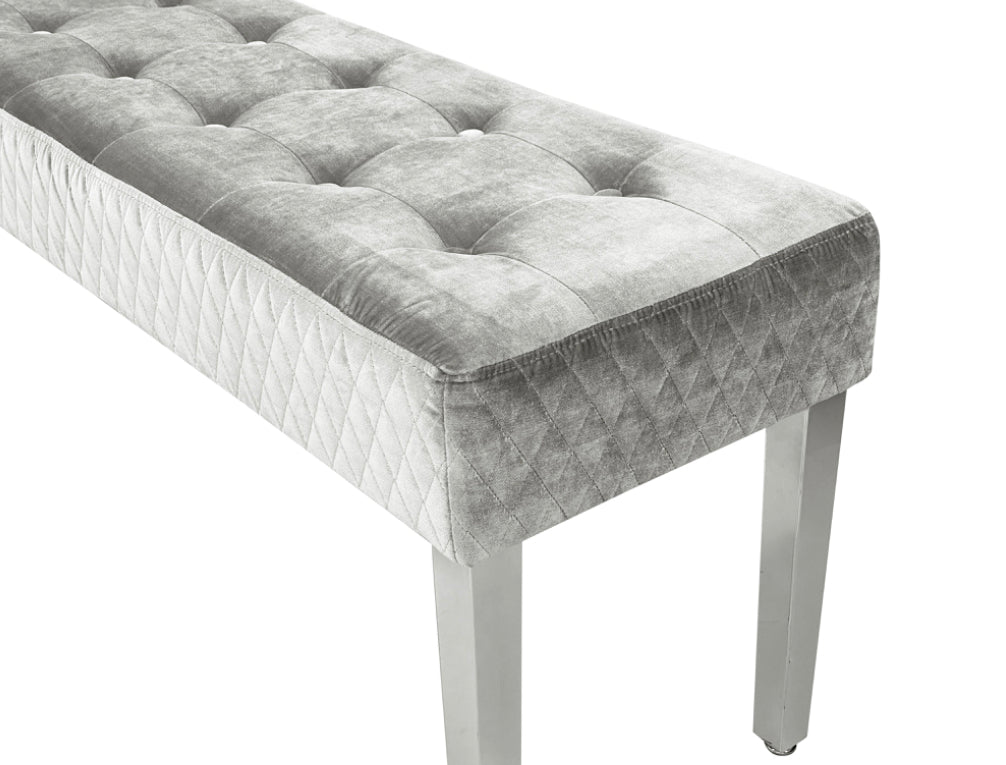 Majestic Silver Bench Match With Majestic & Valentino Chairs