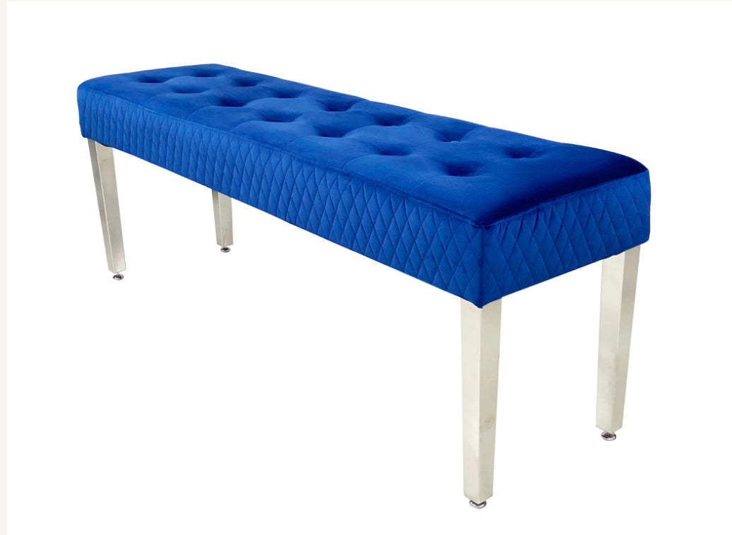 Majestic Blue Bench Match With Sofia - Majestic & Valentino Chairs