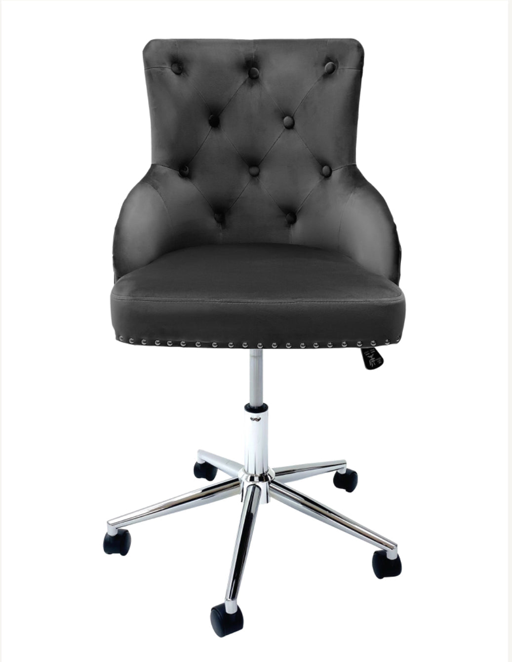 Majestic Dark Grey Lion Knocker Office Chair