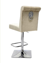 Sofia Mink Lion Knocker Bar Stool Match With Sofia & Majestic Chairs