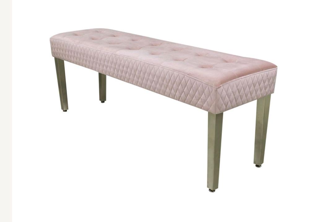 Louis Marble Dining Table With 4 Valentino Lion Knocker Chairs & Majestic Bench Bench