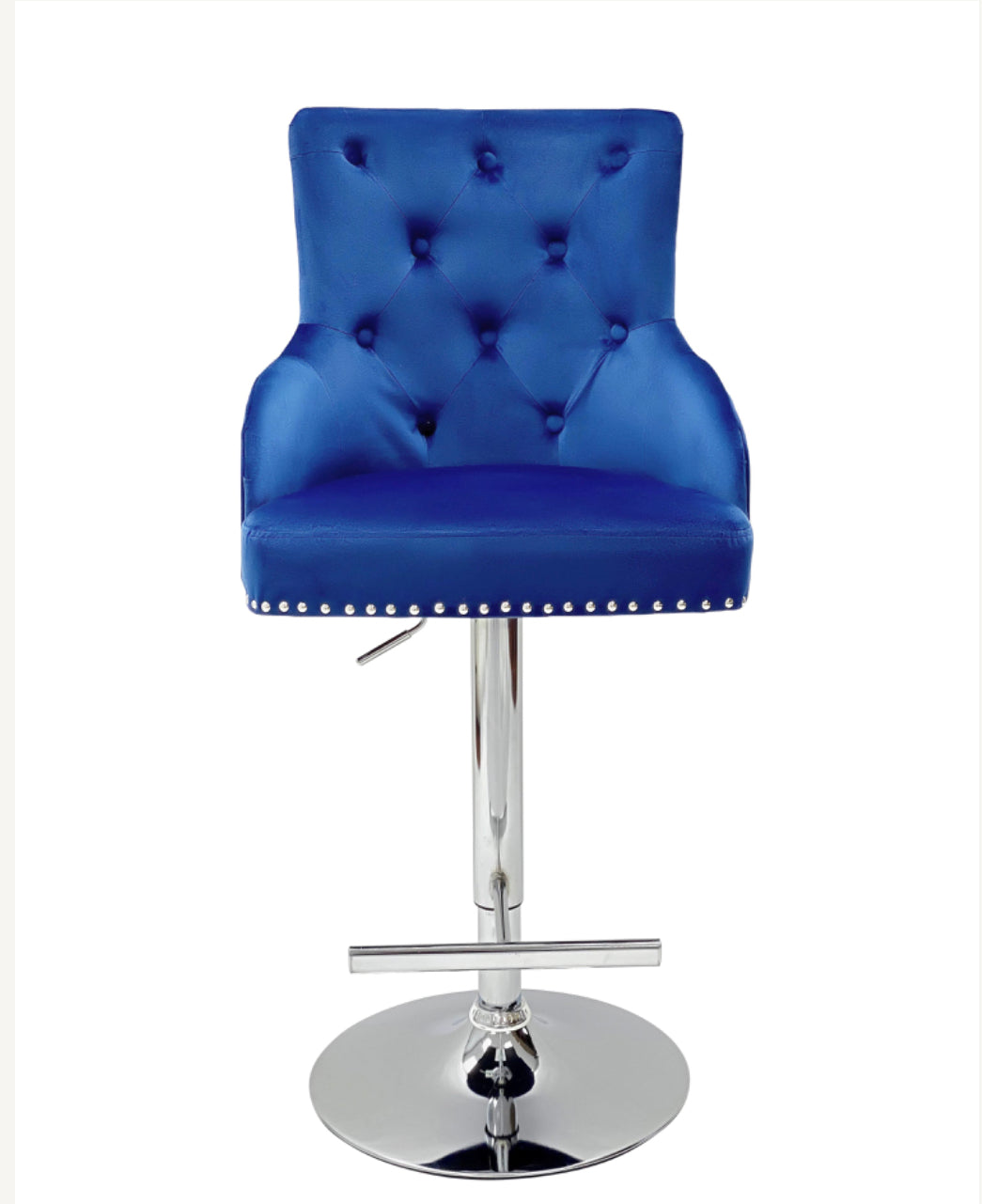 Majestic Blue Lion Knocker Bar Stool