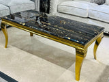Sofia Black & Gold Marble Coffee Table