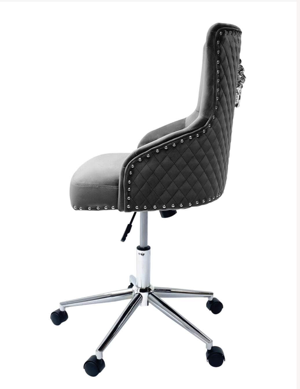 Majestic Dark Grey Lion Knocker Office Chair