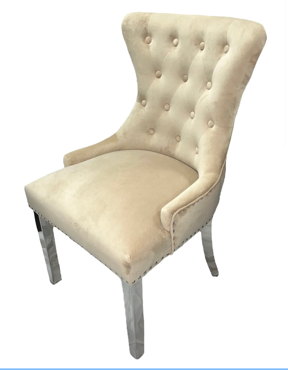 Chelsea Mink Lion Knocker Chair