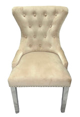 Chelsea Mink Lion Knocker Chair