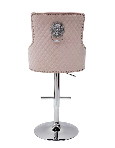 Majestic Pink Lion Knocker Bar Stool