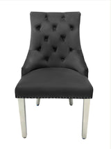 Majestic Dark Grey Lion Knocker Chair