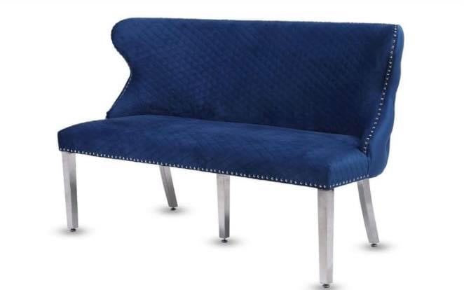 Valentino Blue Bench Matching With Valentino & Majestic & Sofia Chairs