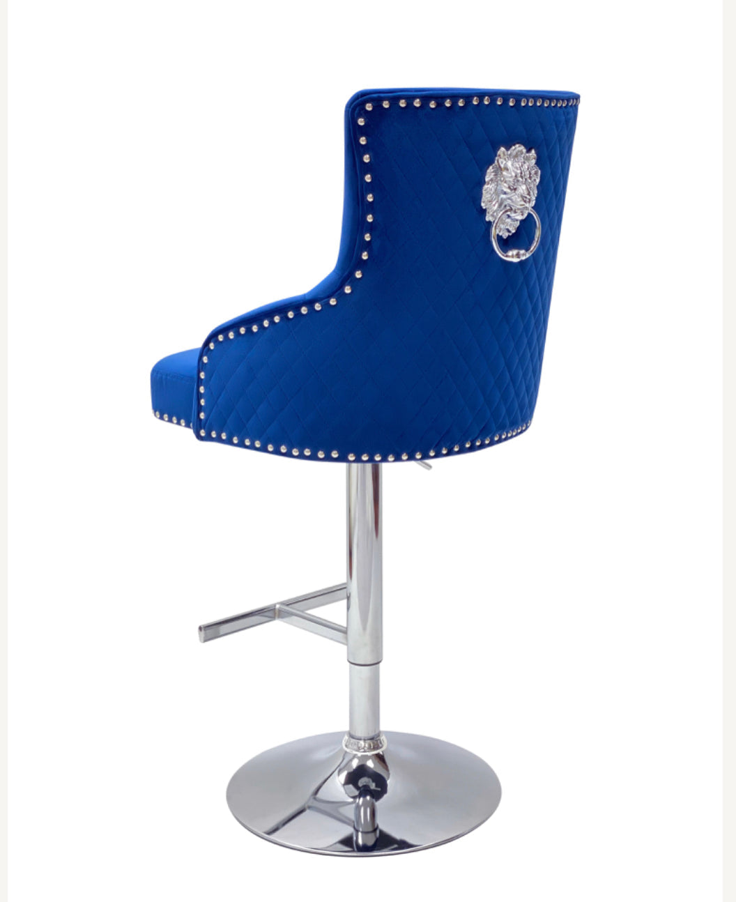 Majestic Blue Lion Knocker Bar Stool