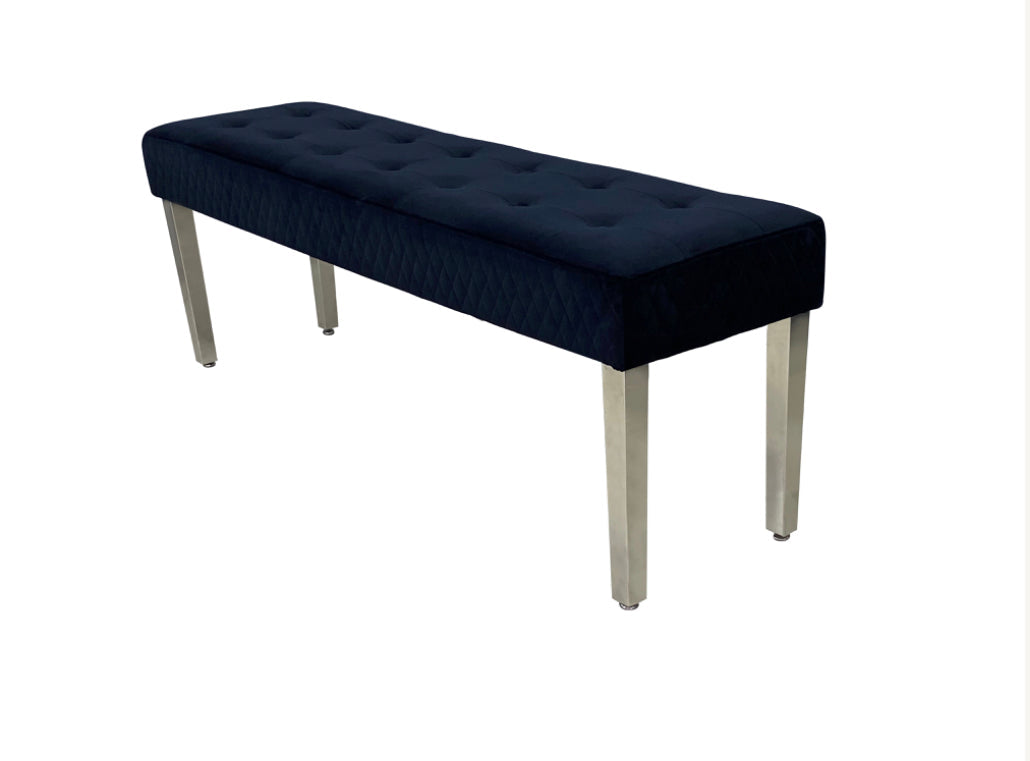 Majestic Black Bench Match With Sofia - Majestic & Valentino Chairs