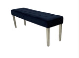 Majestic Black Bench Match With Sofia - Majestic & Valentino Chairs